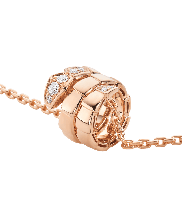 Bob Snake Giorno Triple Band Pendant – Moissanite Head & Tail | Yellow, Rose & White Gold — real photo 5