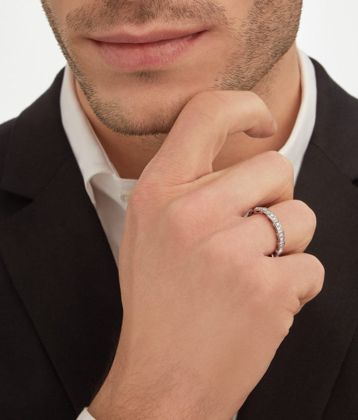 Lotteds Bob Snake Orion Ring, White Gold Moissanite Modules — real photo 4