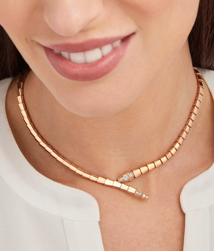 Bob Snake Giorno Choker Necklace – Moissanite Head & Tail — real photo 6