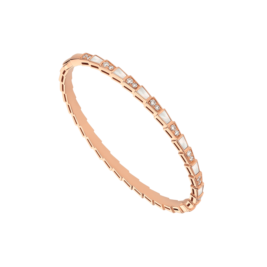 Lotteds Bob Snake Orion Bracelet, Rose Gold Mother-of-Pearl Moissanite — real photo 1