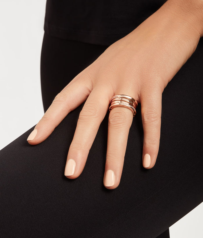 Bob Rollers Marlo Ring, Moissanite Wide| Yellow, Rose & White Gold — real photo 4