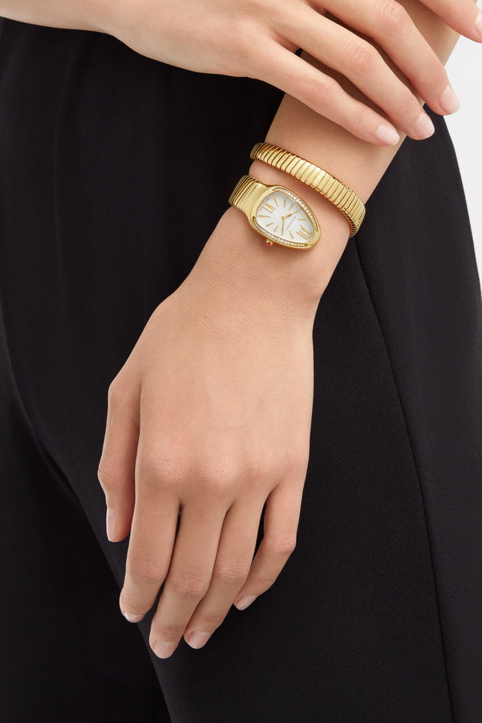 Bob Snake Chrono Yellow Gold Watch Lab-grown Moissanite — real photo 4