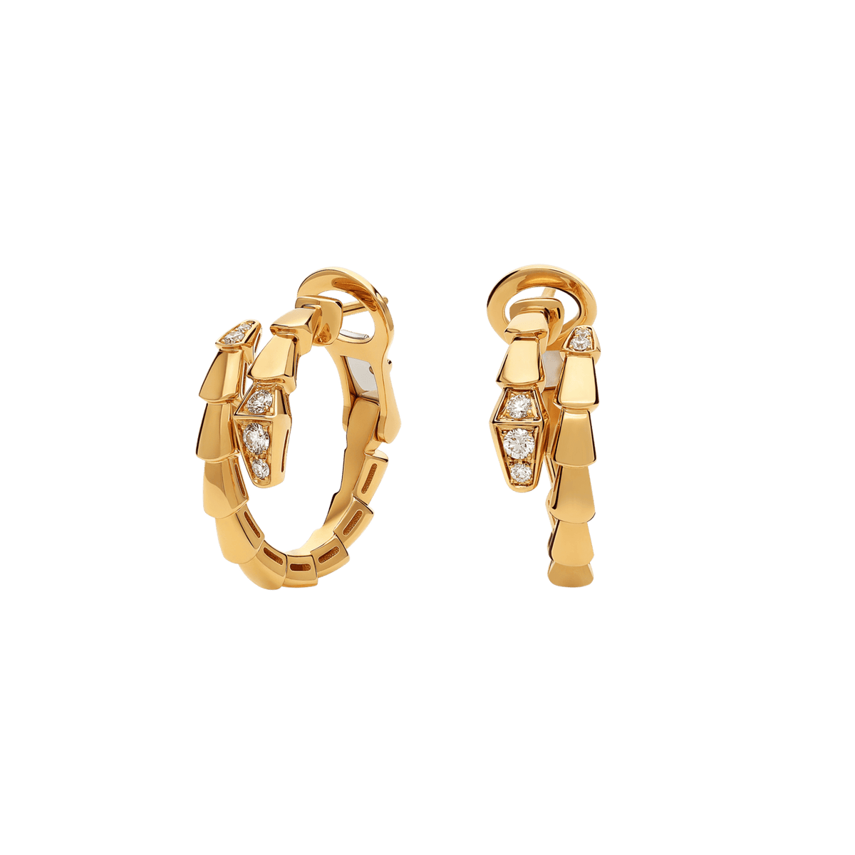 Bob Snake Giorno Moissanite Head & Tail Earrings — real photo 1