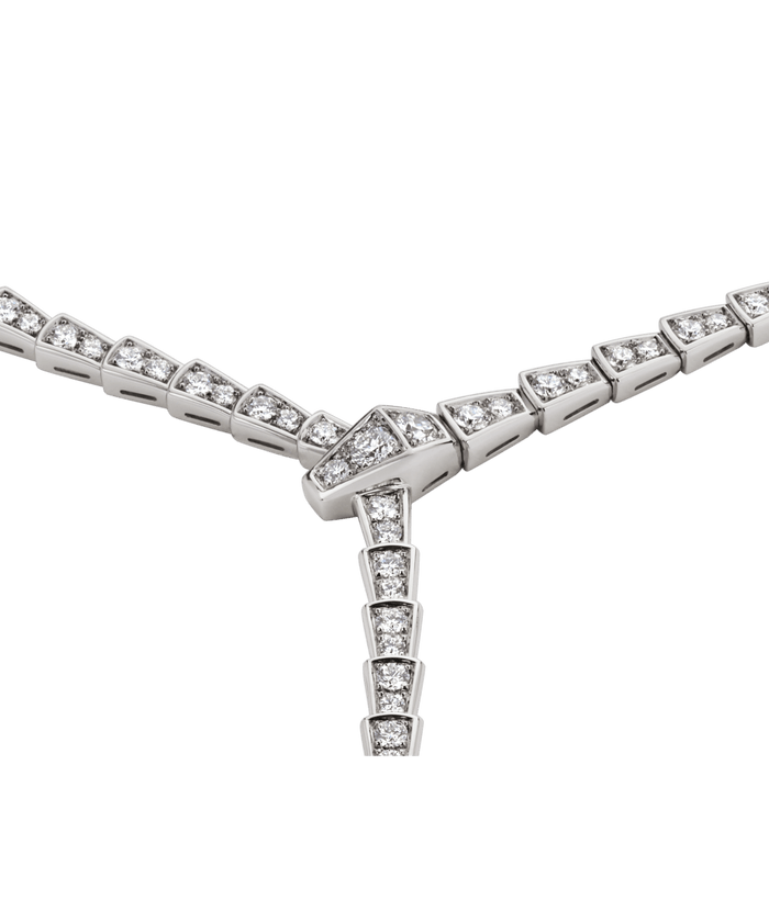 Lotteds Bob Snake Giorno Pavé Choker Necklace with Clasp – Moissanite Full Pavé — real photo 5