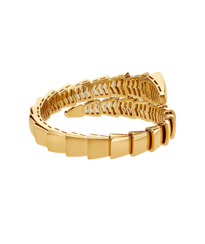 Lotteds Bob Snake Lovato Cuff Bracelet, Yellow Gold Plain Band (Customizable) — real photo 5