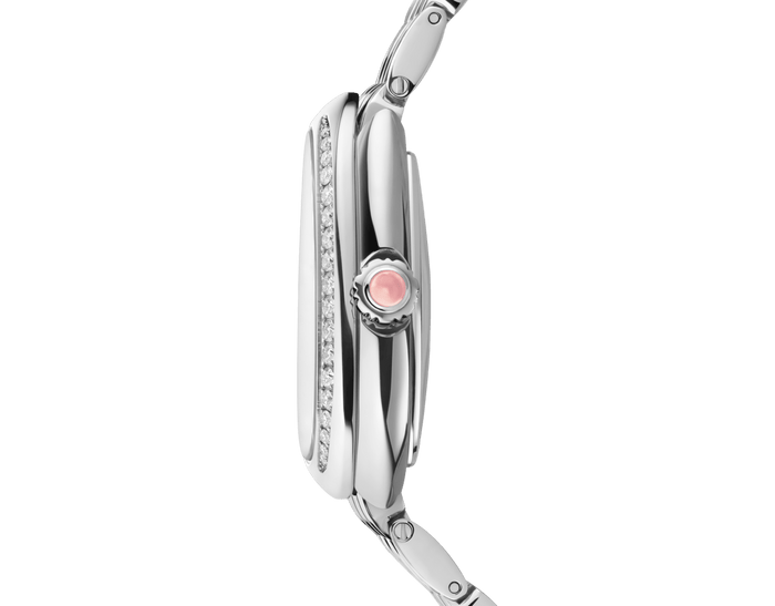 Bob Snake Spiga White Gold Watch Moissanite Black Screen — real photo 6