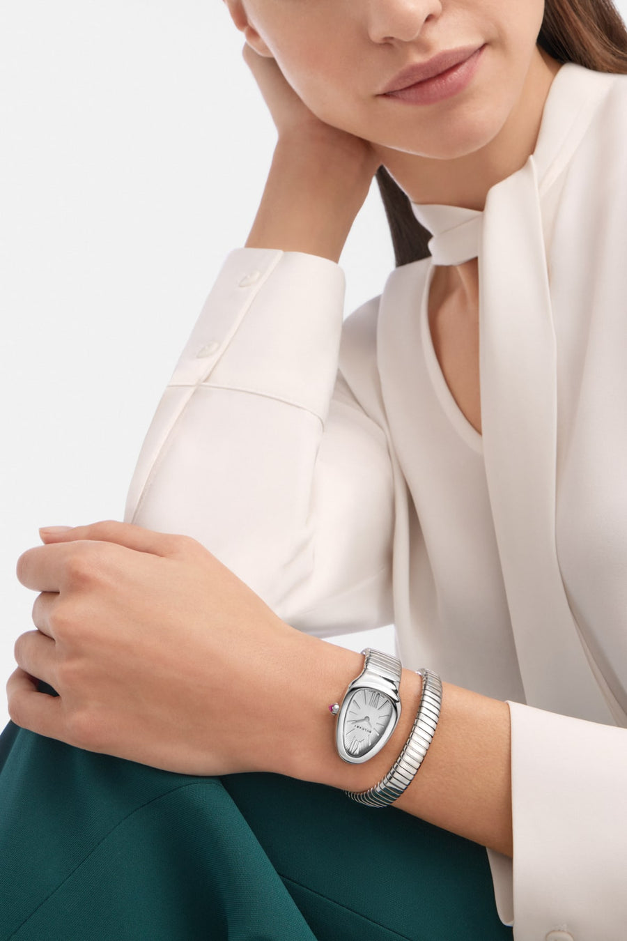 Bob Snake Chrono White Gold Watch — real photo 3