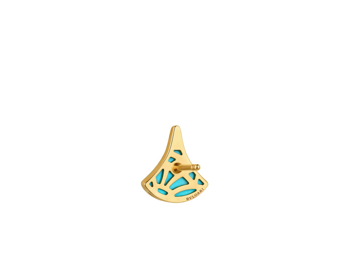 Bob Aeris Fan Essential Earrings, Yellow Gold, Turquoise — real photo 5