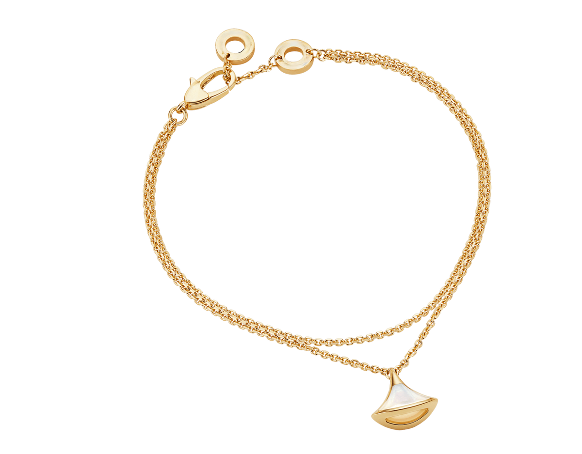 Bob Aeris Fan Essential  Bracelet ,Yellow Gold Chain,White Mother of Pearl (Custom) — real photo 1