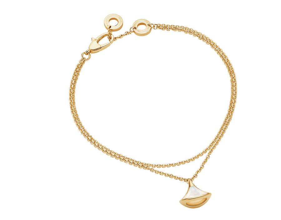Bob Aeris Fan Essential  Bracelet ,Yellow Gold Chain,White Mother of Pearl (Custom) — real photo 2