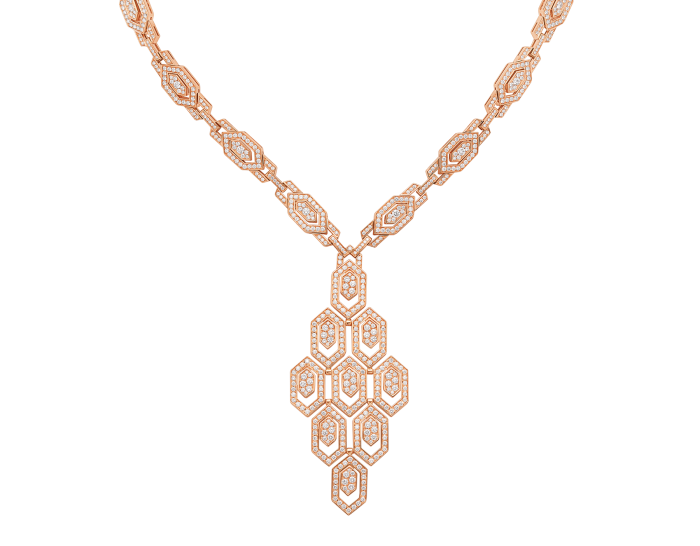Lotteds Bob Snake Claire Pendant, Rose Gold Full Moissanite — real photo 1