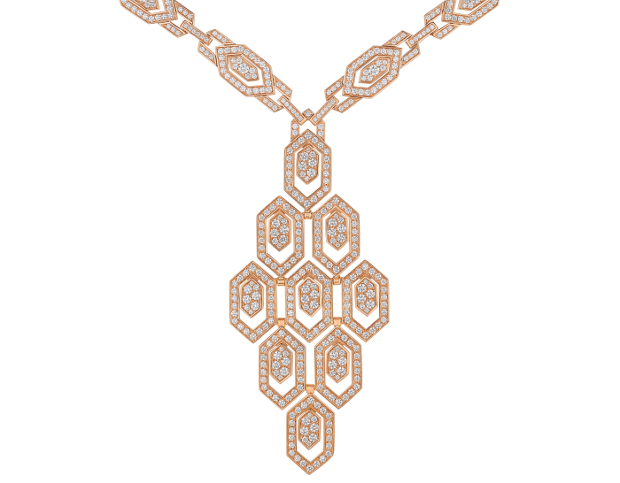 Lotteds Bob Snake Claire Pendant, Rose Gold Full Moissanite — real photo 4