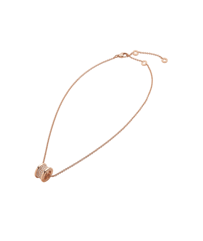 Bob Rollers Cordelia Necklace, Moissanite，Large Model| Yellow, Rose & White Gold — real photo 6