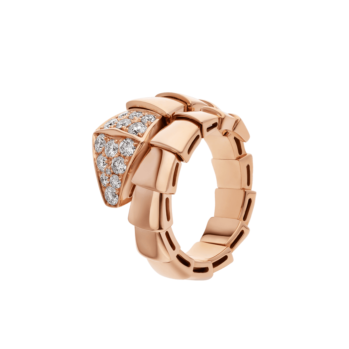 Bob Snake Lovato Coil Ring Moissanite Head — real photo 1