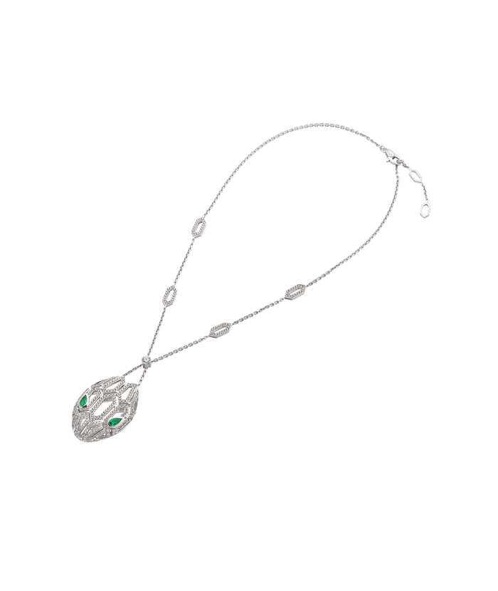 Bob Snake Cobra Pendant – Full Moissanite Pavé with Emerald Eyes — real photo 6