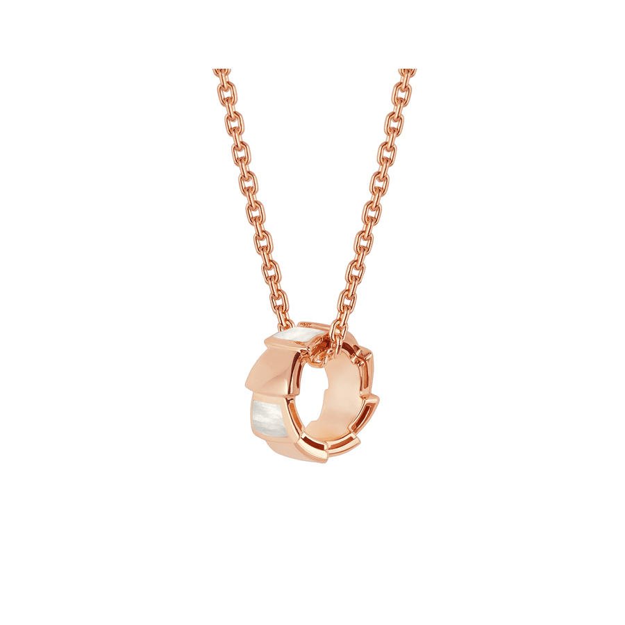 Lotteds Bob Snake Orion Pendant, Rose Gold Segmented Modules with Mother-of-Pearl — real photo 1