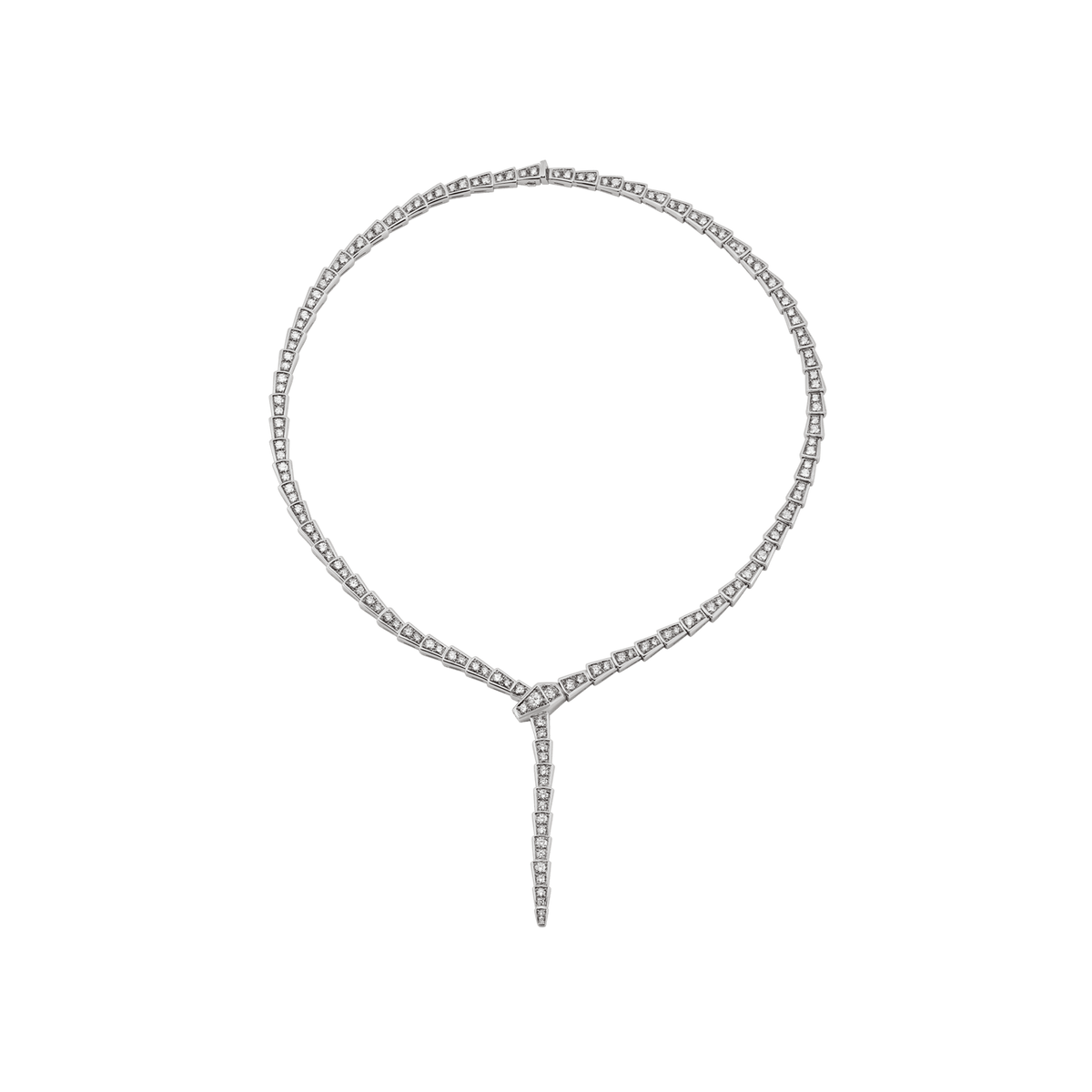 Lotteds Bob Snake Giorno Pavé Choker Necklace with Clasp – Moissanite Full Pavé — real photo 1
