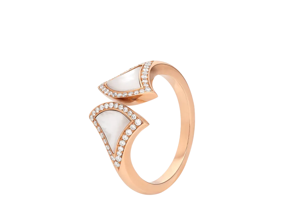 Bob Aeris Fan Essential  Ring, Rose Gold,Mother-of-pearl — real photo 1