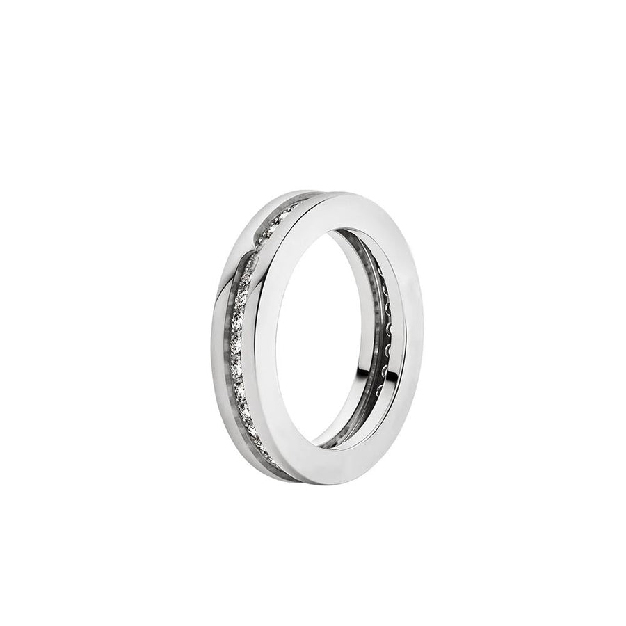 Bob Rollers Cordelia Ring,one row Moissanite| Yellow, Rose & White Gold — real photo 2