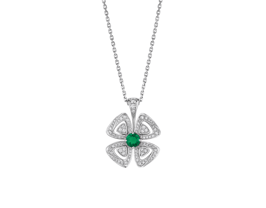 Bob Quatuor Daisy Necklace Emerald Moissanite — real photo 2