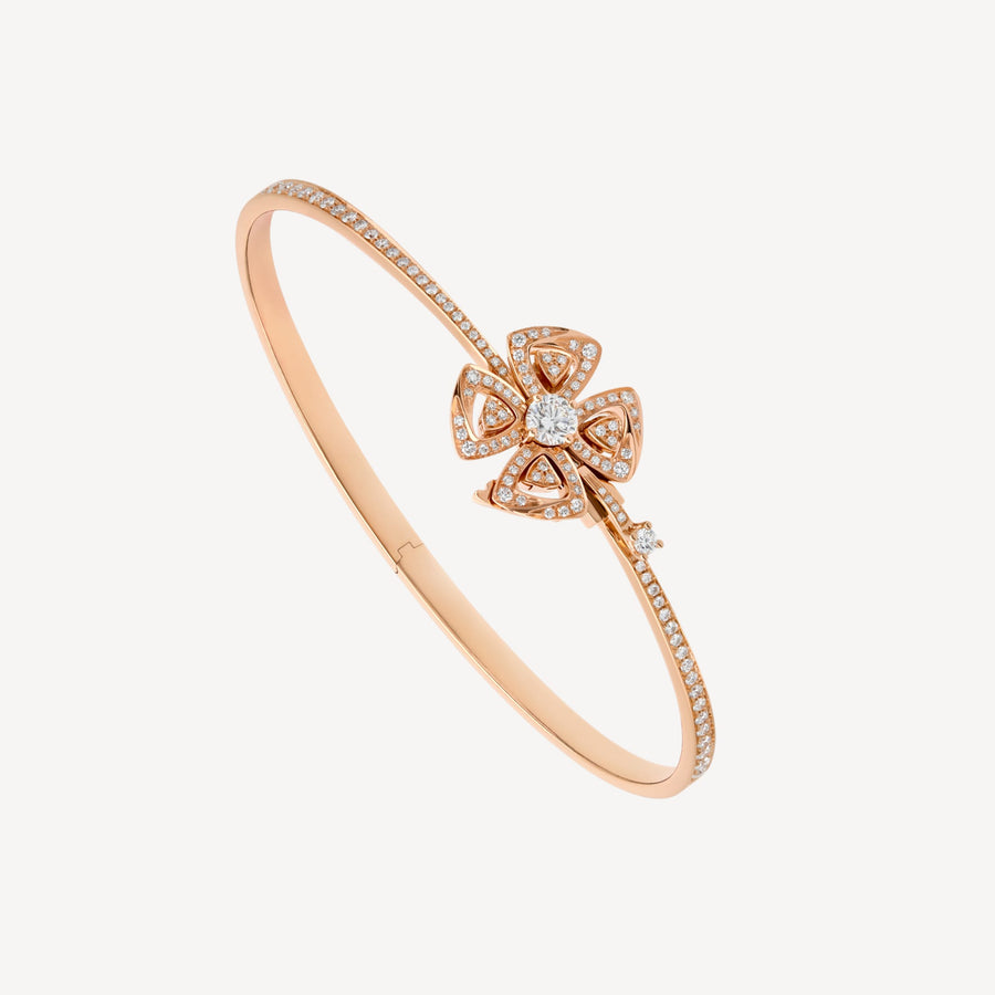 Bob Quatrefoil Rosalind Bracelet , Moissanite | Rose & White Gold — real photo 2