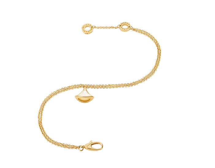 Bob Aeris Fan Essential  Bracelet ,Yellow Gold Chain,White Mother of Pearl (Custom) — real photo 4