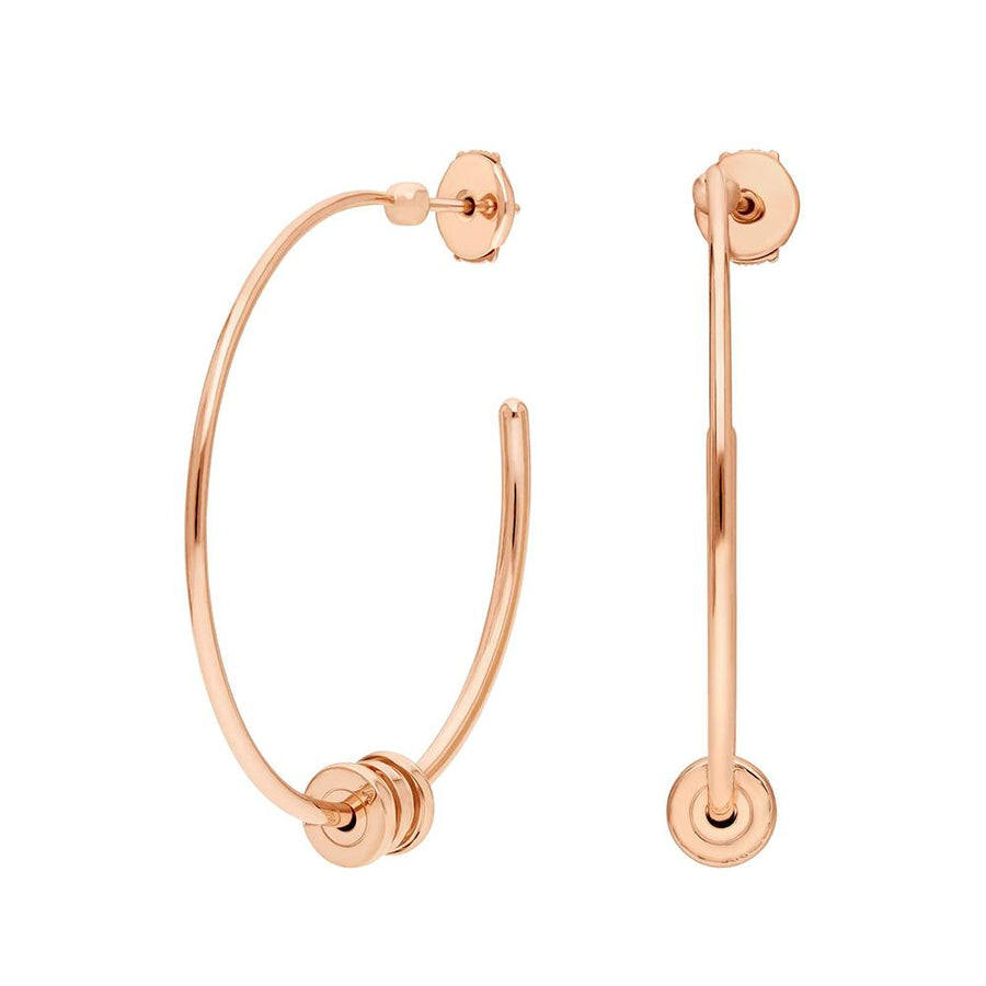 Bob Rollers Marlo Hoop Earrings, Plain, High Polish — real photo 2