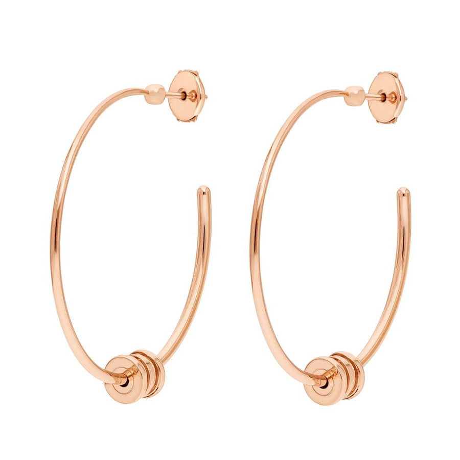 Bob Rollers Marlo Hoop Earrings, Plain, High Polish — real photo 3
