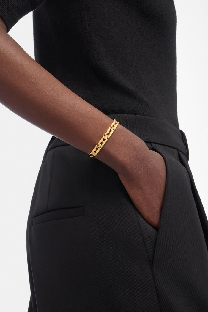 Bob Aura Chain Bracelet,Yellow Gold — real photo 5