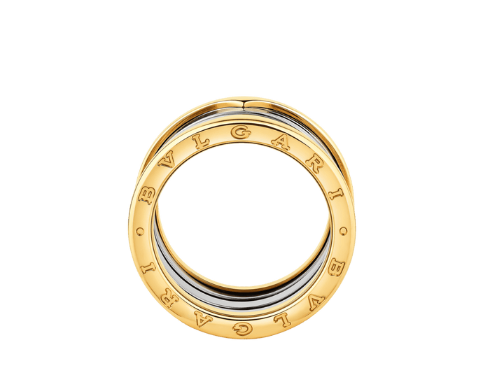 Bob Rollers Gold & Steel Ring Four Band-Custom — real photo 6