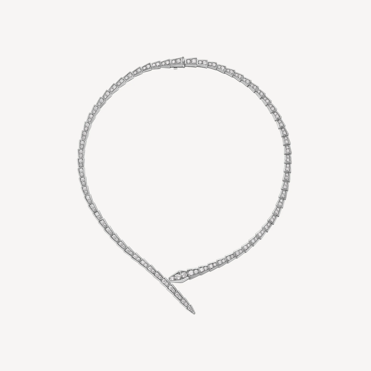 Lotteds Bob Snake Giorno Pavé Choker Necklace – Moissanite Full Pavé — real photo 1