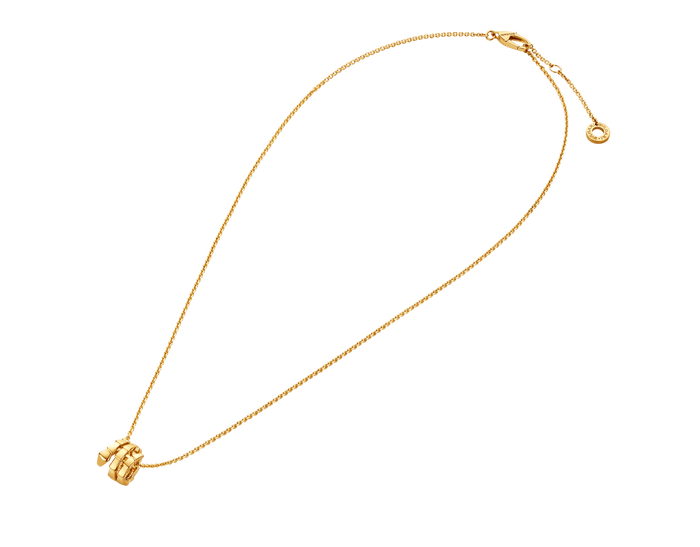 Bob Snake Giorno Triple-Layered Necklace in Sculptural Gold — real photo 5