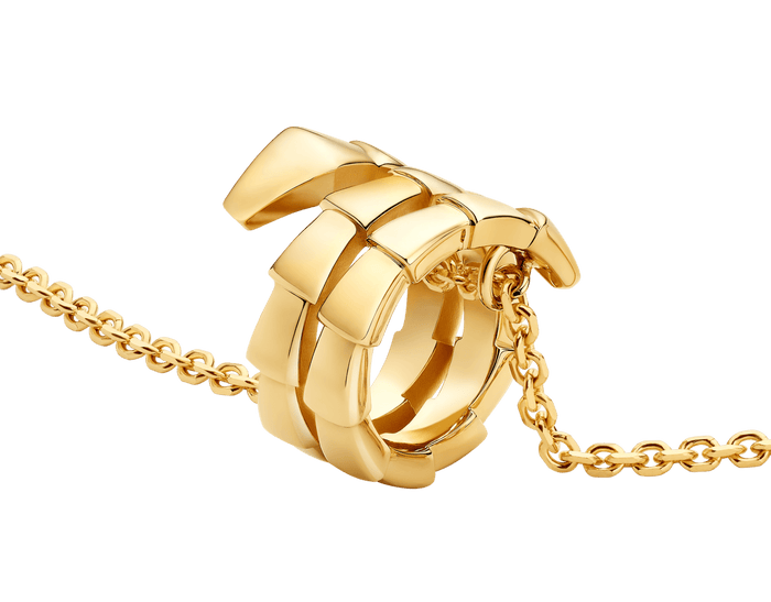 Bob Snake Giorno Triple-Layered Necklace in Sculptural Gold — real photo 6