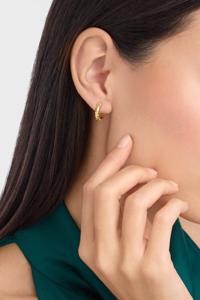 Bob Spirava Earrings, Yellow Gold — real photo 4