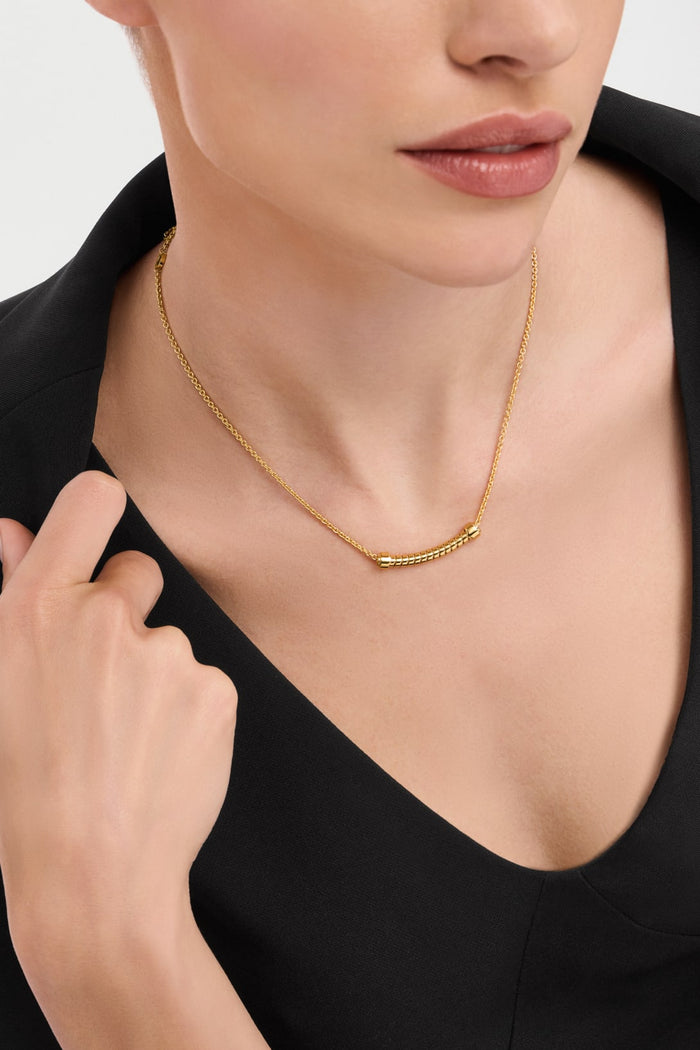 Bob Spirava Necklace, Yellow Gold — real photo 4