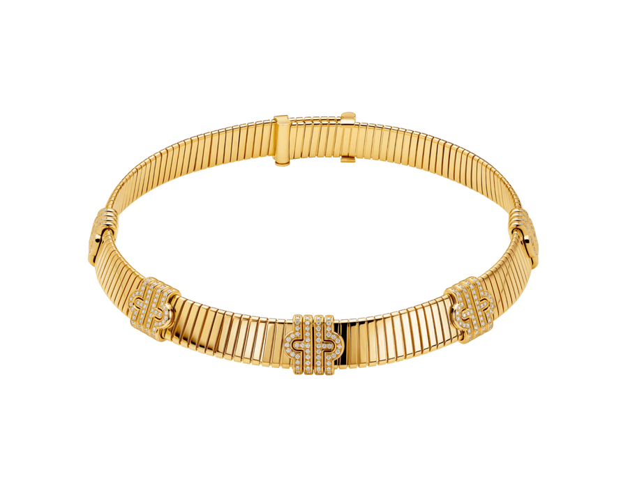 Bob Spirava Necklace, Yellow Gold, Geometric Totem — real photo 2