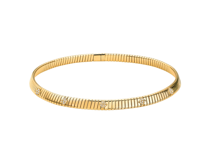 Bob Spirava Necklace, Yellow Gold, Moissanite — real photo 6