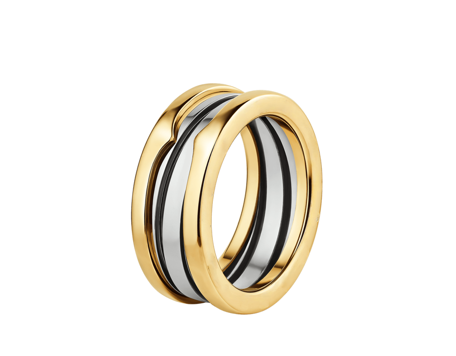 Bob Rollers Gold & Steel Ring Two Band-Custom — real photo 2