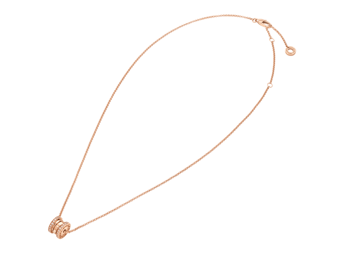 Bob Rollers Marlo Necklace, double row Moissanite| Yellow, Rose & White Gold — real photo 5