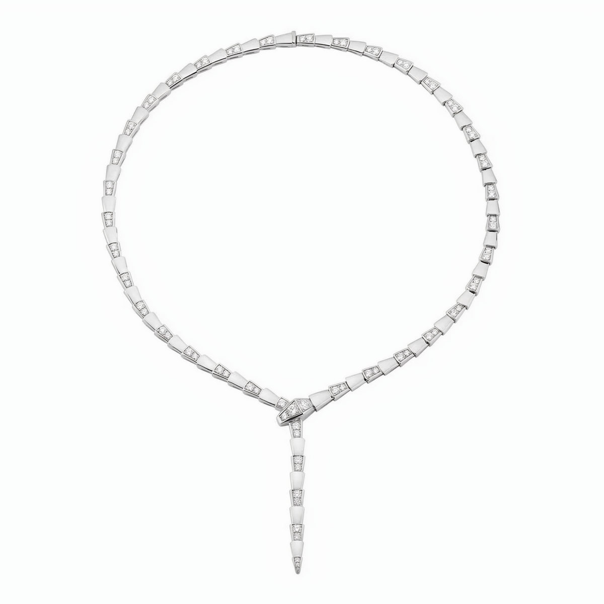 Lotteds Bob Snake Giorno Wrapped Pendant Necklace – Moissanite Pavé — real photo 1