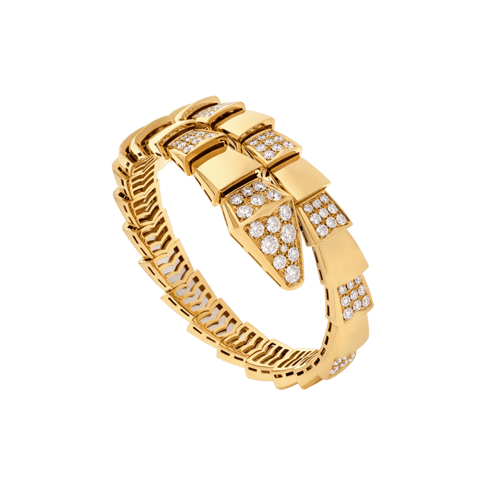 Bob Snake Lovato  Bracelet Spaced Moissanite | Yellow, Rose & White Gold — real photo 6