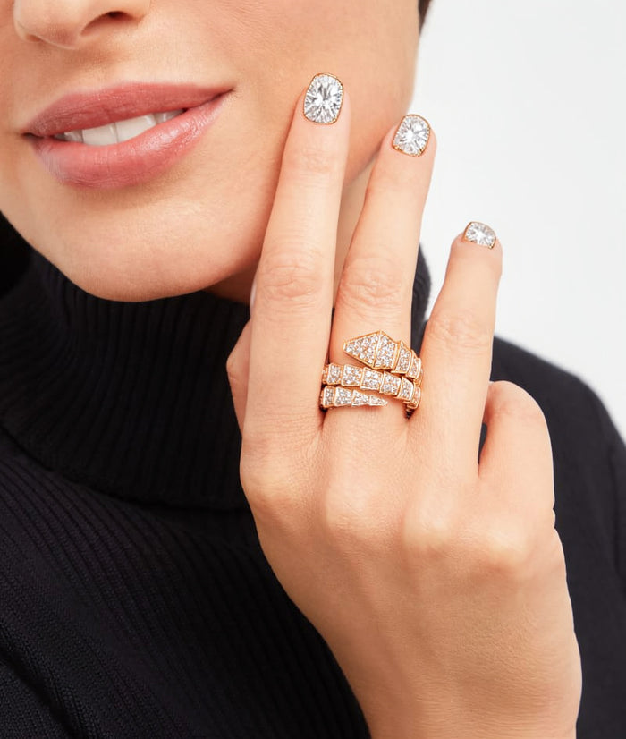 Bob Snake Lovato Double Wrap Ring Full Pavé Moissanite — real photo 6
