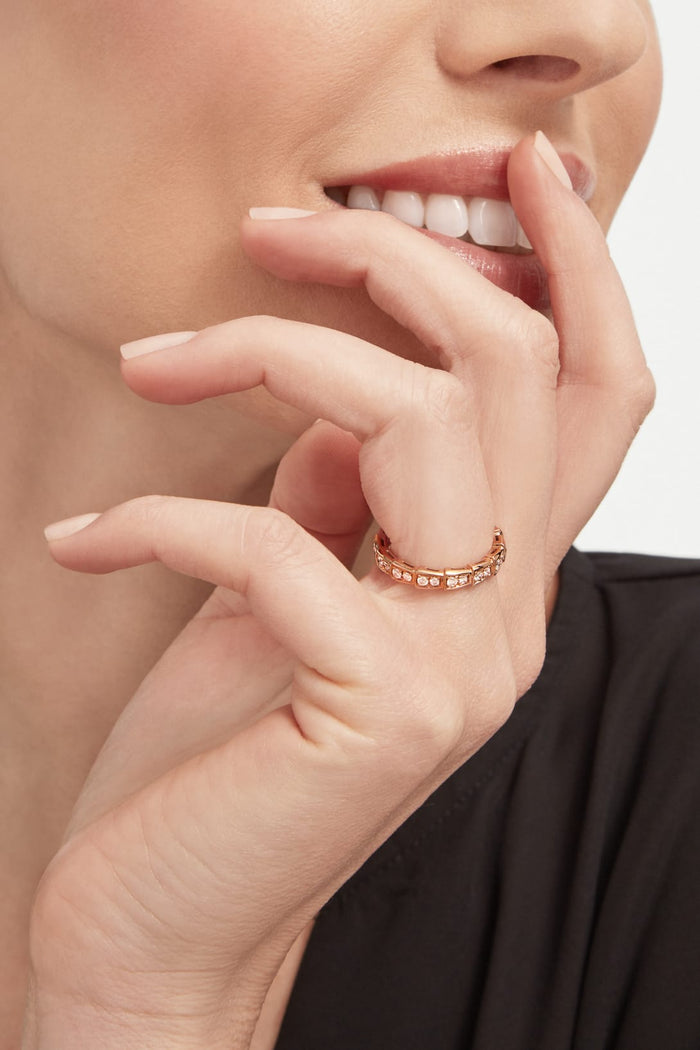 Lotteds Bob Snake Orion Ring, White Gold Moissanite Modules — real photo 6