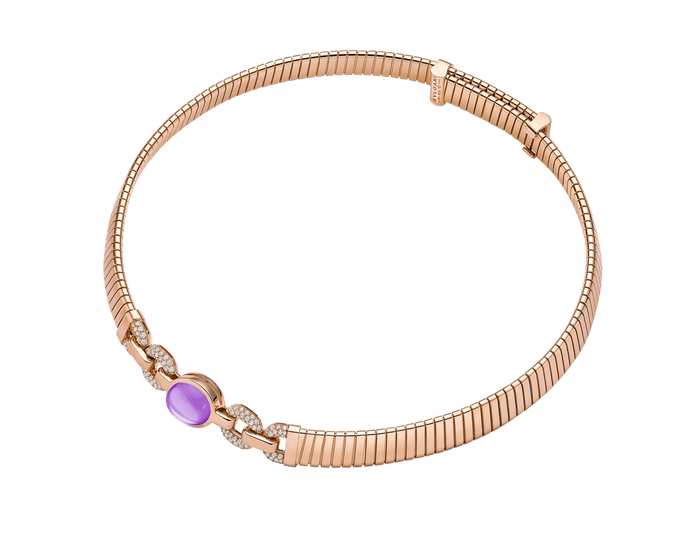 Bob Spirava Necklace, Rose Gold, Amethyst,Custom — real photo 6