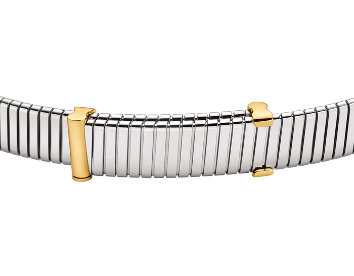 Bob Spirava Necklace, White Gold, with Yellow Gold Studs,Custom — real photo 6
