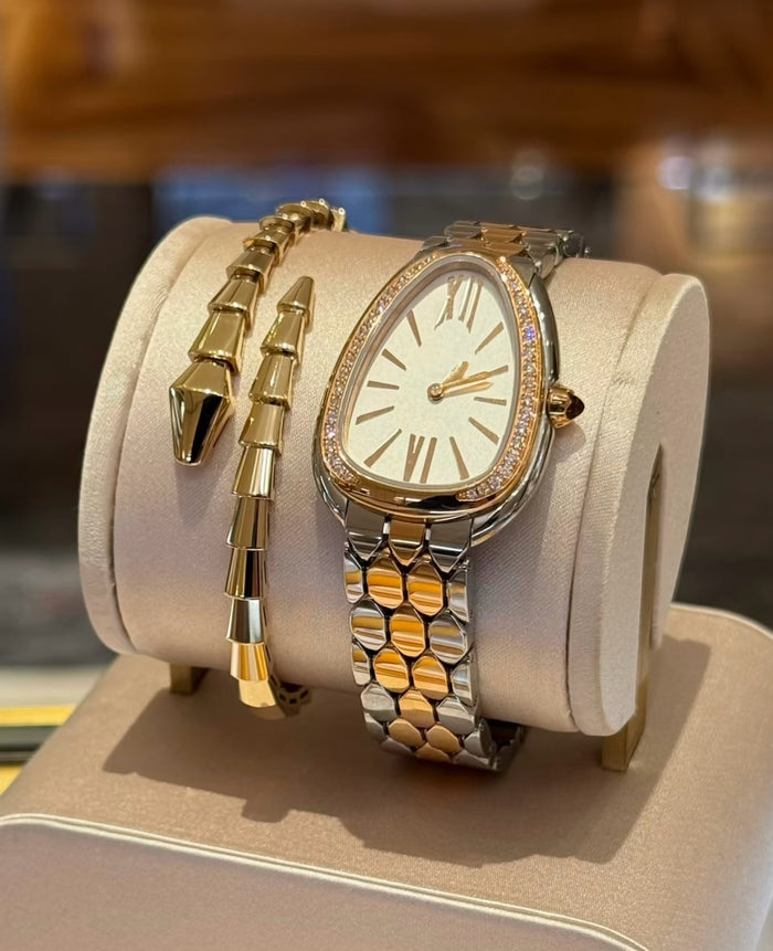 Bob Snake Soraya Yellow Gold Watch — real photo 4