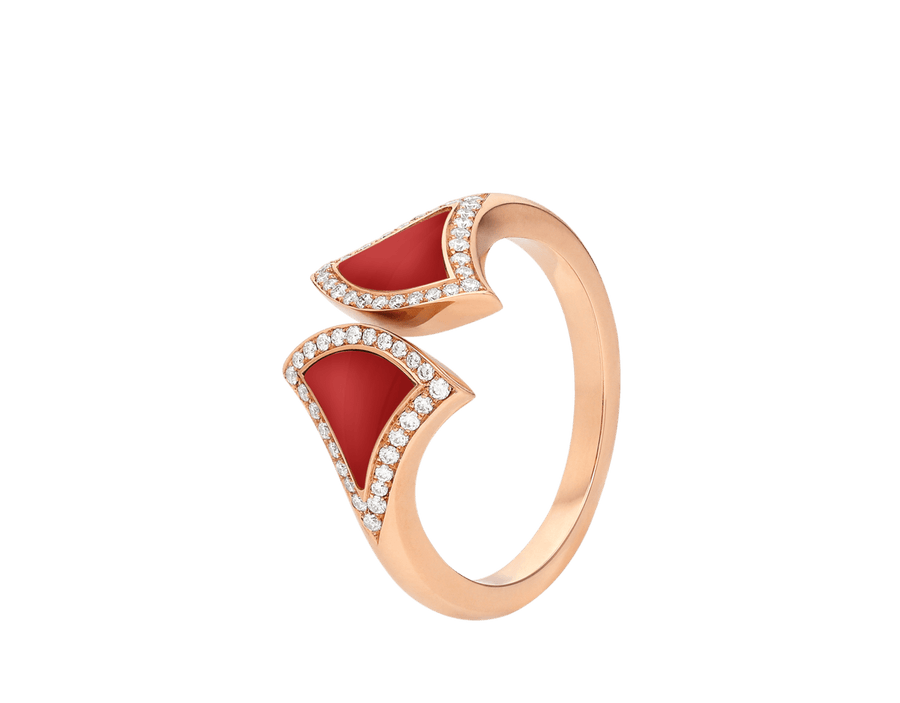 Bob Aeris Fan Essential Ring, Carnelian, Moissanite — real photo 2