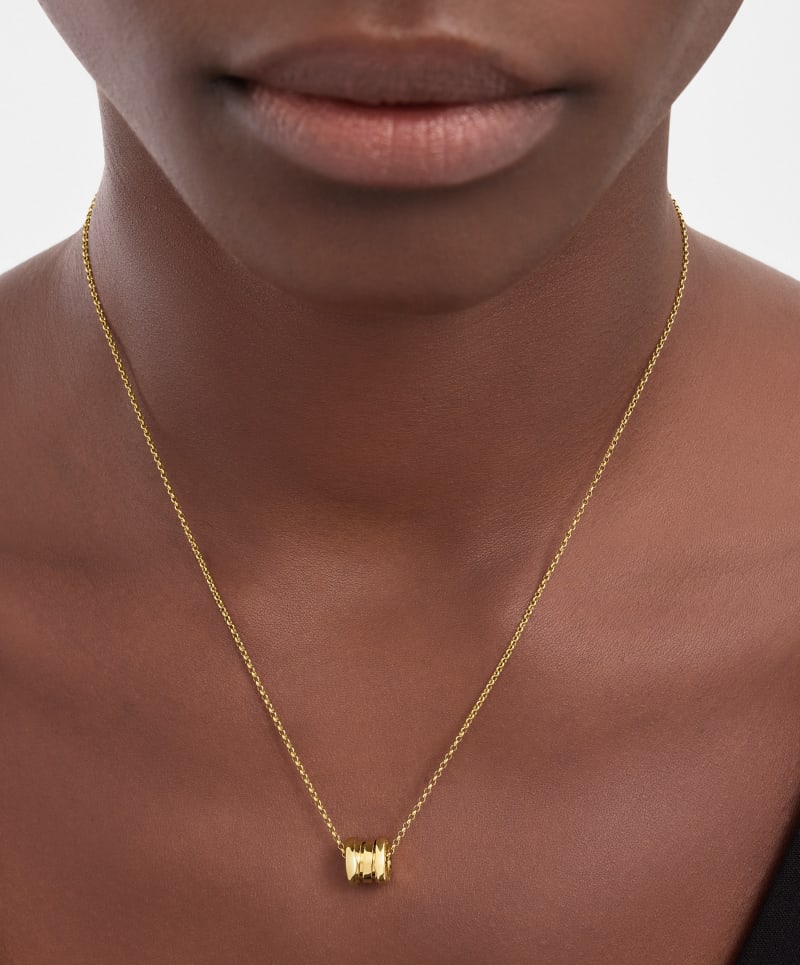 Lotteds Bob Rollers Marlo Necklace, Multi-Band Small| Yellow, Rose & White Gold — real photo 3