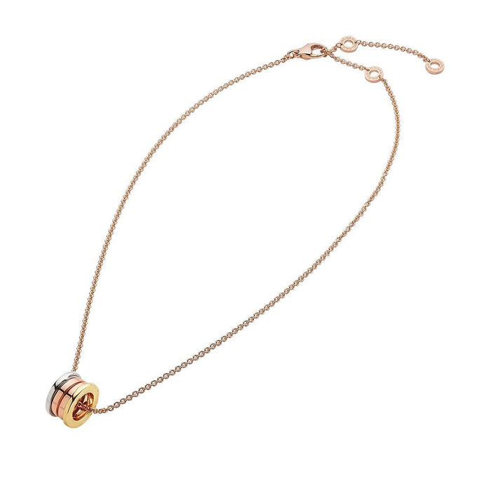 Lotteds Bob Rollers Marlo Pendant Necklace, Three-Tone Gold, Plain, High Polish — real photo 4