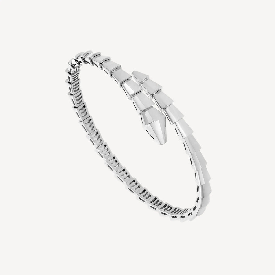 Bob Snake Giorno Fluid Open Bracelet – High-Polish Serpent Cuff in 14K Gold Finish — real photo 1